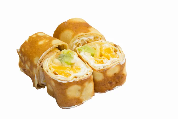 Słodkie sushi roll na białym tle na białym tle — Zdjęcie stockowe