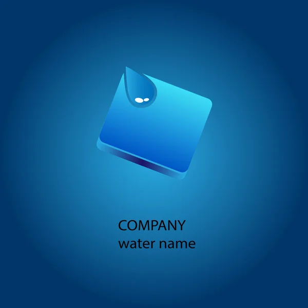 Logo agua de la empresa — Vector de stock