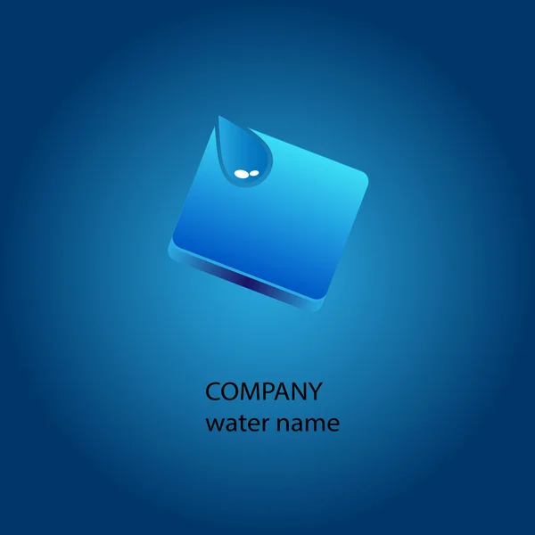 Logotipo empresa agua — Foto de Stock