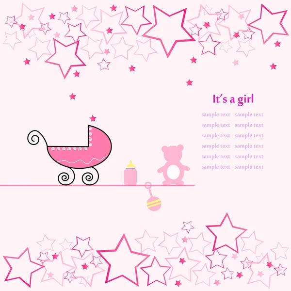 Baby girl — Stock Vector