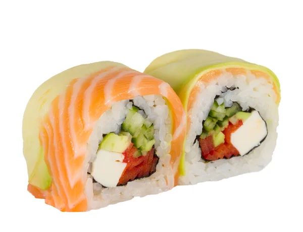 Sushi roll geïsoleerd op witte achtergrond — Stockfoto