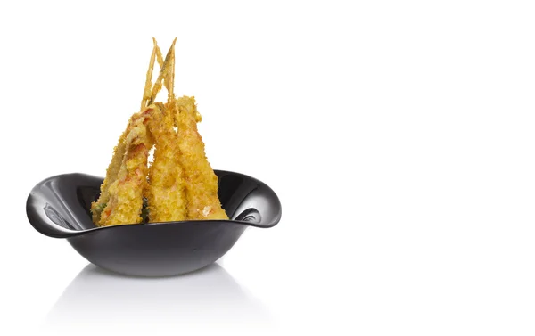 Eby räkor tempura isolerad på vit bakgrund — Stockfoto