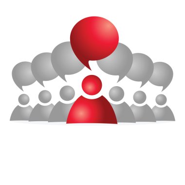 abtsract kavramı insanların merkezinde. söz. sosyal medya.