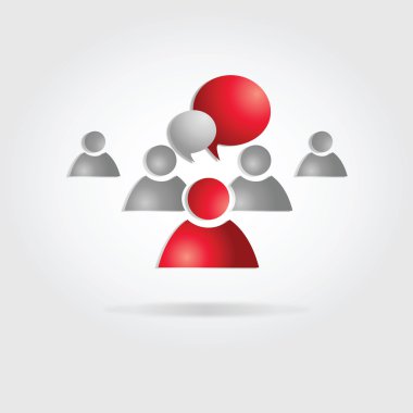 iletişim ve sosyal medya kavramı. Takım çalışması.