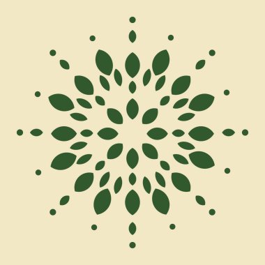 Bej arka planda kar tanesi yeşili. Kış tatilleri için güzel bir şablon, dekoratif yastıklara basılı.. 