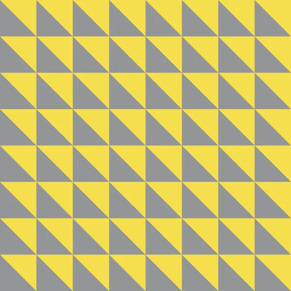 Modern pattern consisting of a triangle of two colors. Seamless patterns for trendy fabrics, decorative pillows, wrapping paper, interior design. Trending colors gray and yellow 2021.