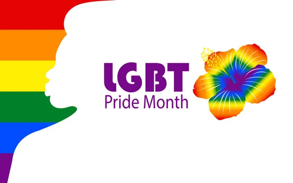 Lgbtプライド月間 虹の象徴的な色の花 6月はレズビアンとゲイの月と宣言されている 人権と寛容のために戦うという概念 — ストック写真