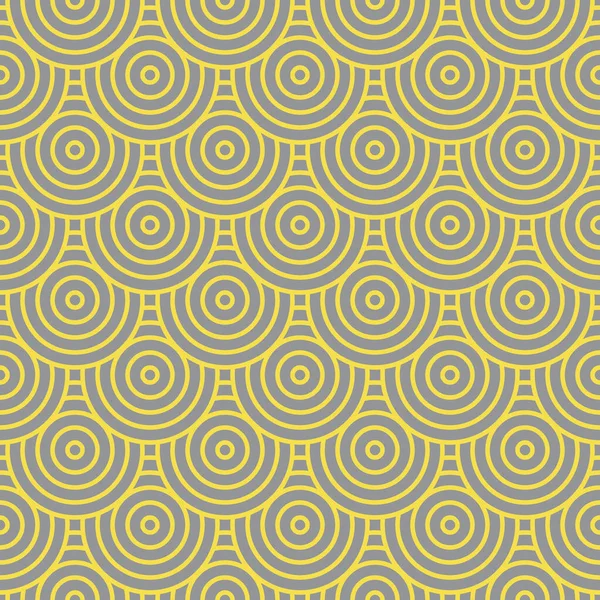 Geometric Cute Waves Circles Outline Trending Colors 2021 Yellow Gray — Stock Photo, Image