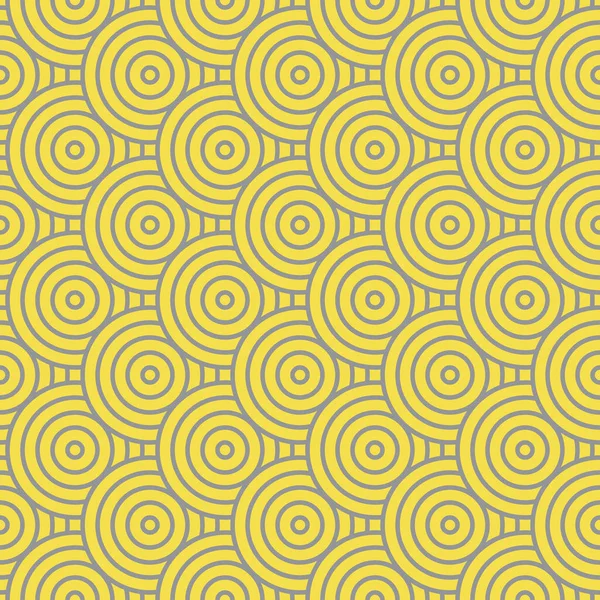 Geometric Cute Waves Circles Outline Trending Colors 2021 Yellow Gray — Stock Photo, Image