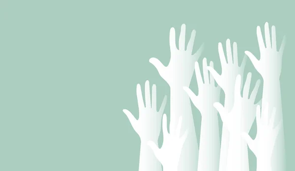 Руки Людей Белого Прозрачного Цвета Разных Национальностей Религий Активисты Феминистки — стоковое фото