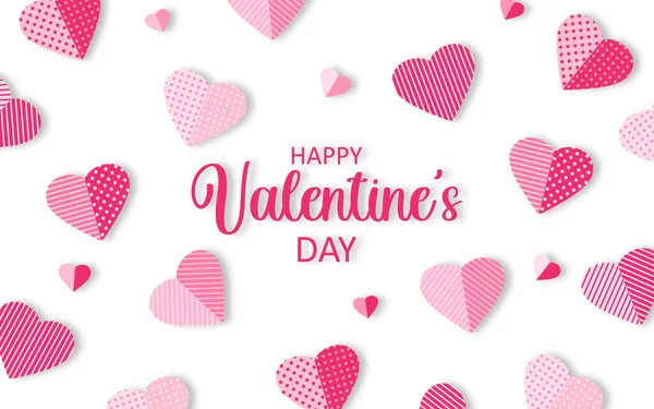 Greeting Card Hearts Paper Cut Heart Shaped Love Symbols Happy — Fotografia de Stock