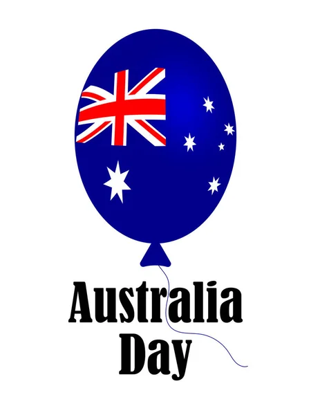 Dia Austrália Feriado Nacional Oficial Austrália Janeiro Balão Azul Sobre — Fotografia de Stock