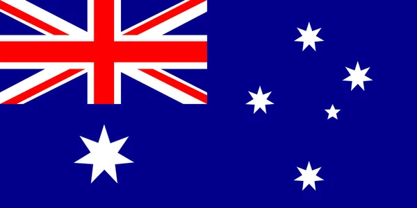 Australian Flag Horizontal Poster Official National Holiday Australia January 26Th — Stock Photo, Image
