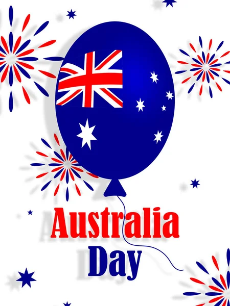 Australia Day Festa Nazionale Ufficiale Dell Australia Gennaio Palloncino Blu — Foto Stock