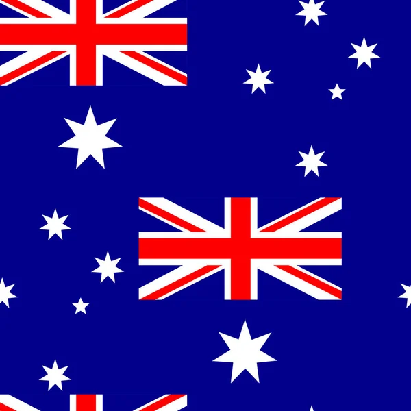 Płynny Wzór Postaci Flagi Australii Dla Nowoczesnych Wyrobów Włókienniczych Papierniczych — Zdjęcie stockowe