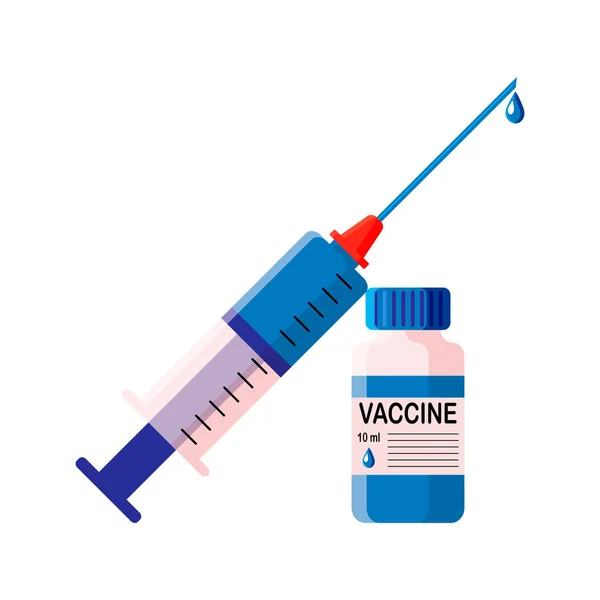 Concepto Vacunación Contra Coronavirus Otras Cepas Del Virus Jeringa Con —  Fotos de Stock