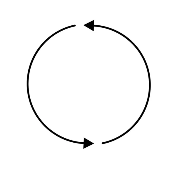 Actualizar Convertir Signo Fondo Blanco Flechas Negras Mueven Círculo —  Fotos de Stock