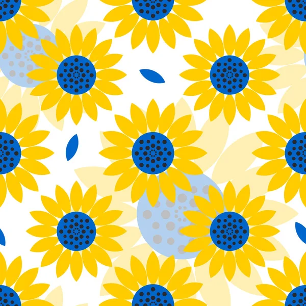 Zonnebloem Schattig Naadloos Patroon Voor Textiel Papier Producten — Stockfoto