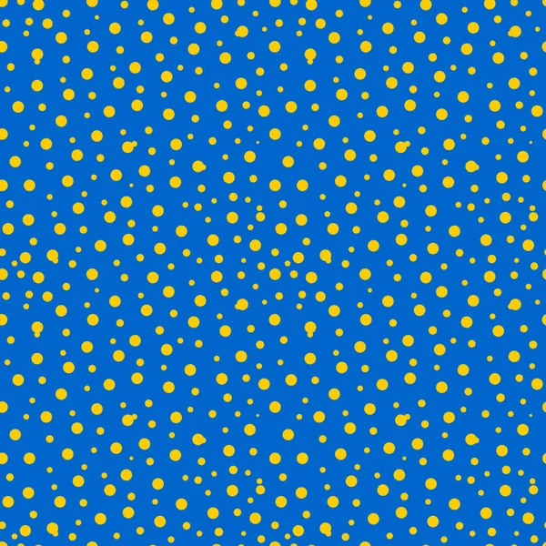 Tkanina Kropki Nieskończona Ilość Kropek Płynny Wzór Kolorze Niebiesko Żółtym — Zdjęcie stockowe