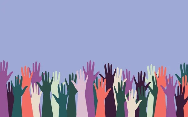 Руки Людей Разных Цветов Кожи Разных Национальностей Вероисповеданий Активисты Феминистки — стоковое фото