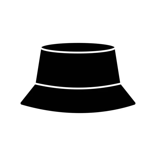 Schwarze Panama Ikone Stilvolle Kopfbedeckung Auf Weißem Hintergrund Für Modeaccessoires — Stockfoto