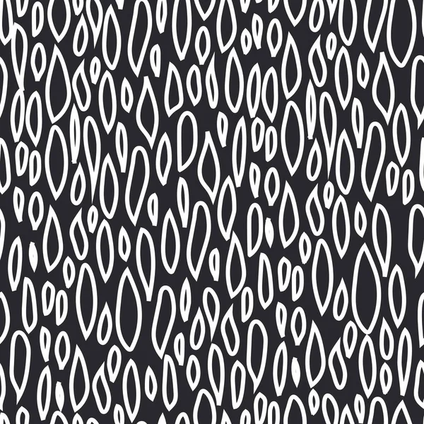 Shapeless Modern Drops Seamless Trendy Pattern Fabrics White Black — Zdjęcie stockowe