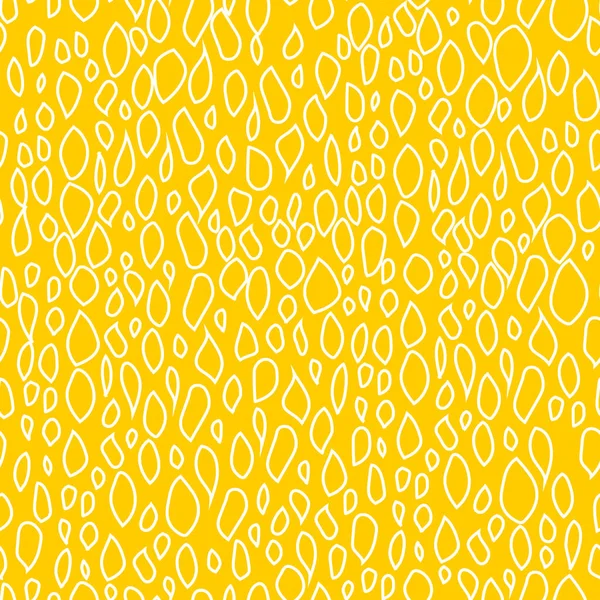 Shapeless Modern White Drops Yellow Background Hand Drawn Seamless Trendy — Stock Photo, Image