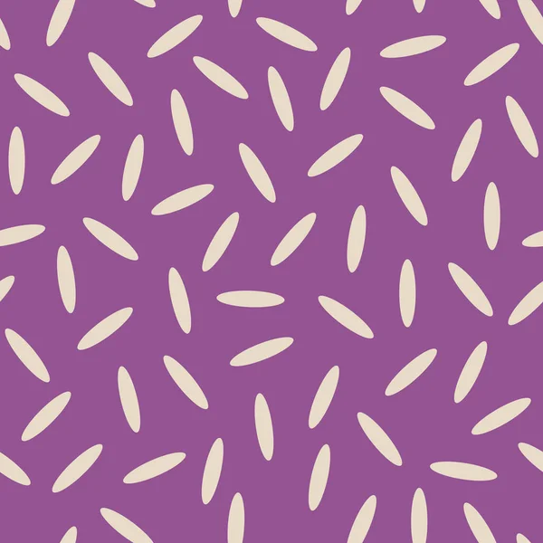 Patrón Moderno Sin Costuras Con Granos Arroz Sobre Fondo Púrpura —  Fotos de Stock