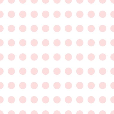 Pink circles on a white background. Seamless simple pattern for decorative textiles, fabrics. 