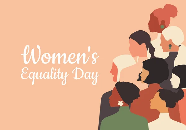 Women Equality Day Women Different Ages Nationalities Religions Come Together — Stockfoto
