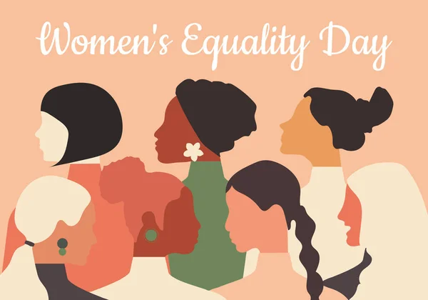 Women Equality Day Women Different Ages Nationalities Religions Come Together — Foto Stock
