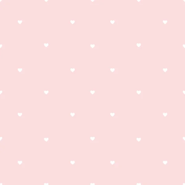 White Little Hearts Pink Background Seamless Cute Pattern — Foto Stock