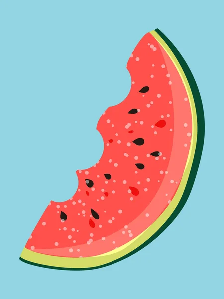 Juicy Slice Red Watermelon Blue Background Summer Vibes — Stockfoto