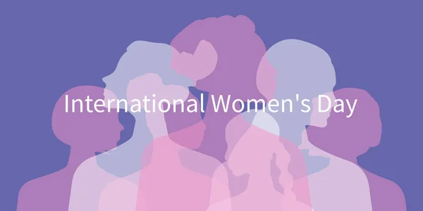 International Women Day Women Different Ages Nationalities Religions Come Together — Stok fotoğraf