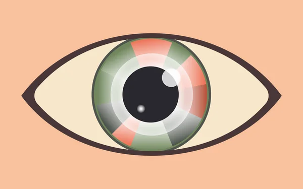 Eye Green Pupil Pink Horizontal Background — Stock Photo, Image