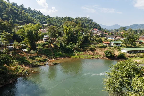 Río Nam Phak Pueblo Muang Provincia Oudomxay Laos — Foto de Stock