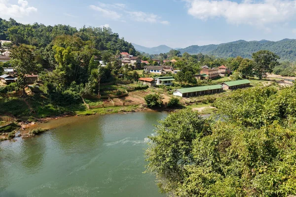 Річка Нам Фак Село Муанг Провінція Удомсі Лаос — стокове фото