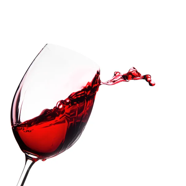 Copo de vinho com respingo — Fotografia de Stock