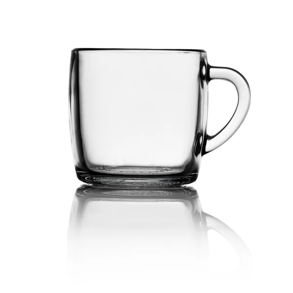 Coupe en verre vide isolé sur blanc — Photo