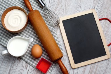 pişirme bir kavram. malzemeler ve mutfak araçları