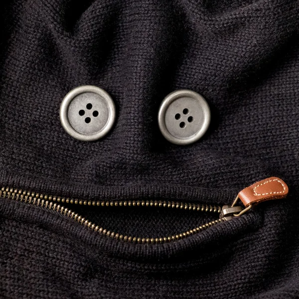 Grappig gezicht van een sweater met rits — Stockfoto