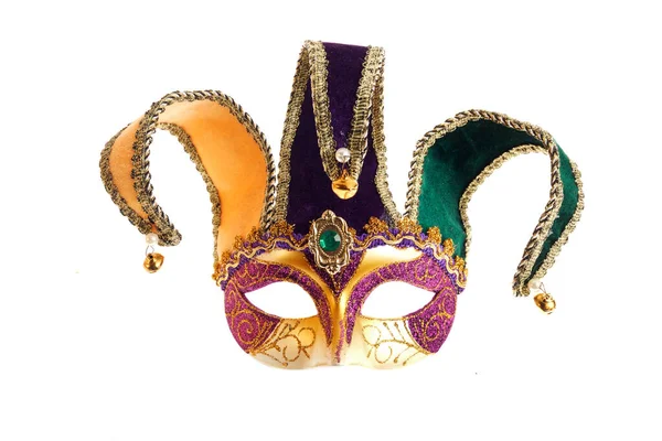 Mardi Gras Mask izolat pe fundal alb — Fotografie, imagine de stoc