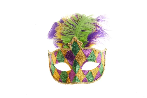 Mardi gras mask isolerad på vit bakgrund — Stockfoto