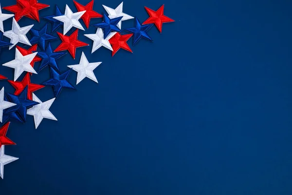 Abd Nin Bağımsızlık Günü Kutlamaları Için Renkli Yıldızlı Çerçeve — Stok fotoğraf