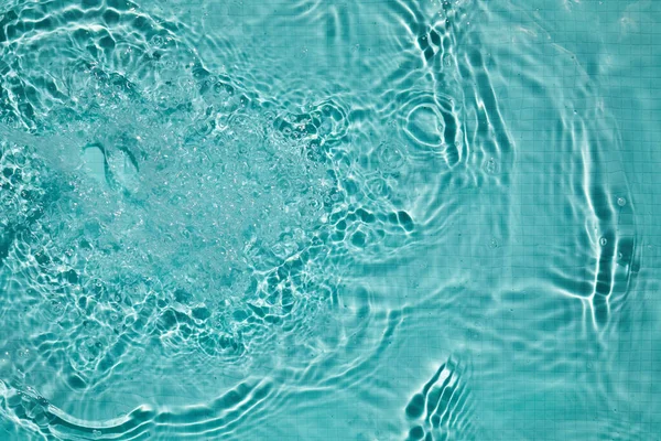 Blue Ripped Water Swimming Pool Top View — Stock Photo, Image