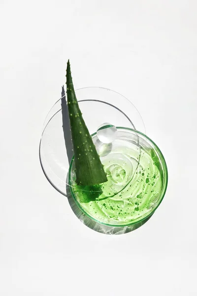 Abstract Cosmetic Laboratory Aloe Vera Cosmetic Product Natural Ingredients Laboratory — Photo