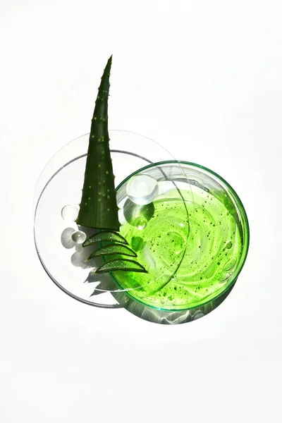 Abstract Cosmetic Laboratory Aloe Vera Cosmetic Product Natural Ingredients Laboratory — Stockfoto