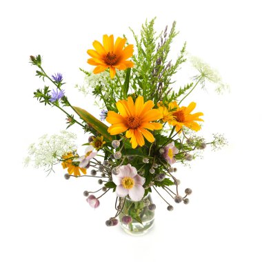 Beyaz bir demet yaban çiçeği.