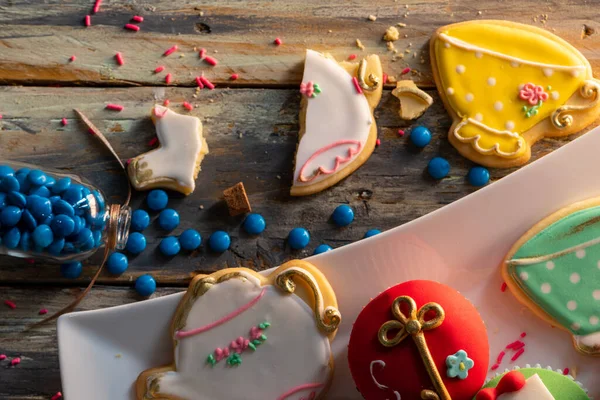 Deliciosos Pasteles Galletas Hechas Mano Para Compartir Evento Festivo — Foto de Stock