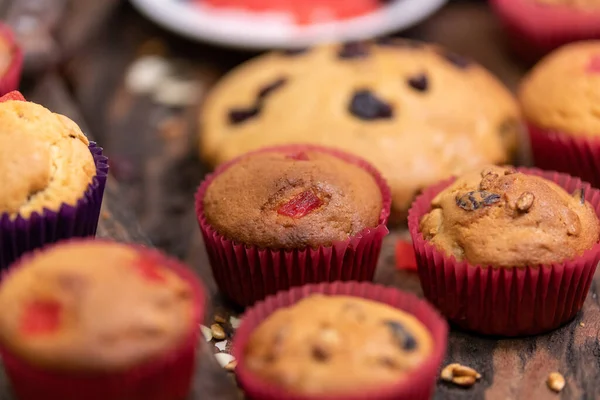 delicious homemade muffins with toasted nuts and seeds to enjoy with the family